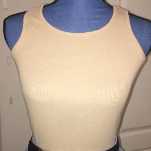 Faded Glory Tank Top 100% Cotton in Tan/Khaki